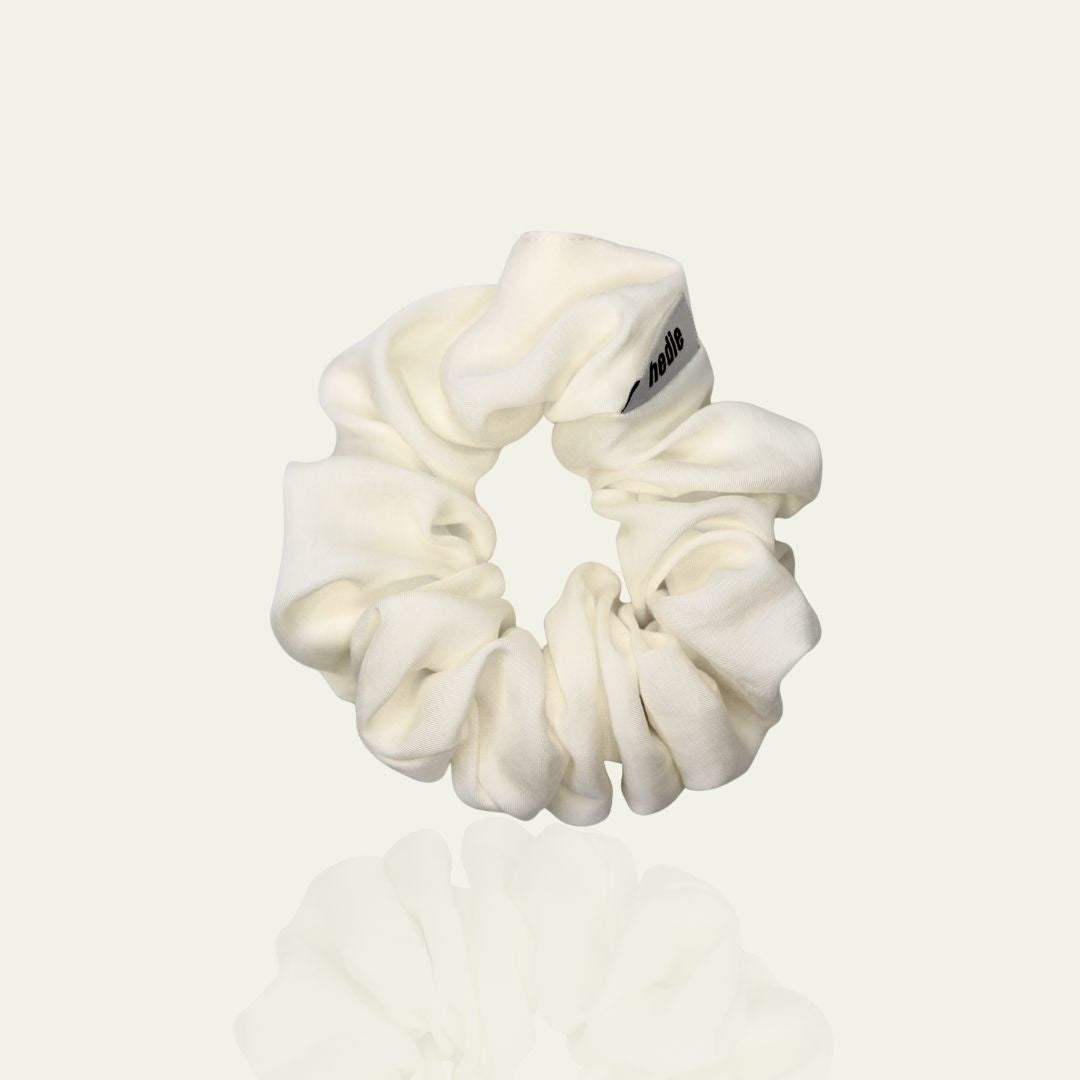 Alba Ivory Vegan Silk Scrunchie