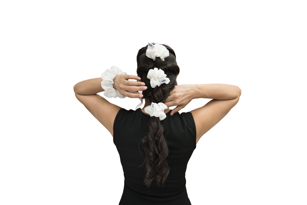 Saç Dostu 2’li Vegan İpek Saç Tokası – Cura Nude Scrunchies