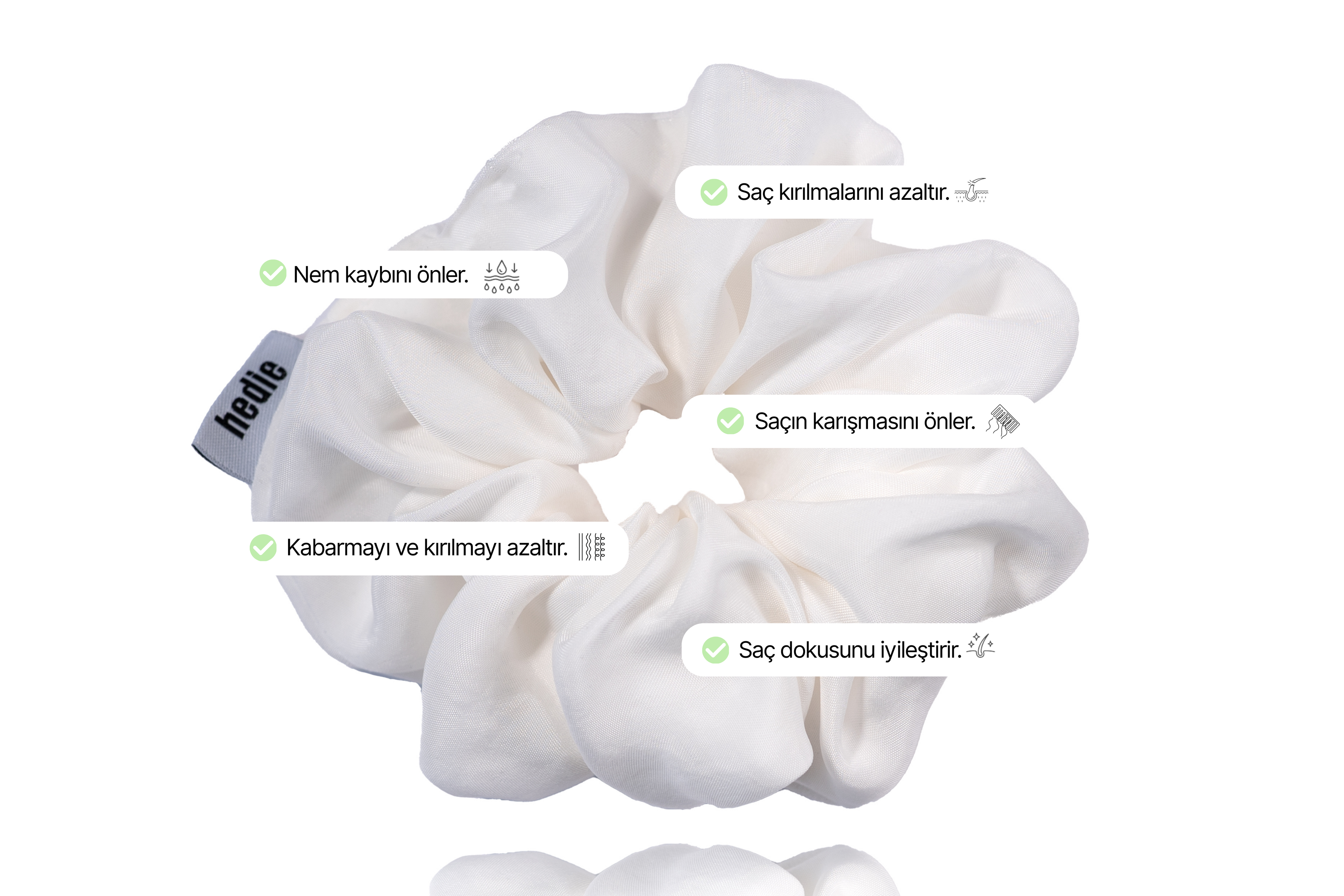 Saç Dostu Vegan İpek Scrunchie - Noa Nude Scrunchie